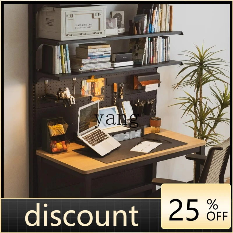LTT black hole board bookshelf shelf floor-to-ceiling wall desk integrated wrought iron multi-layer storage