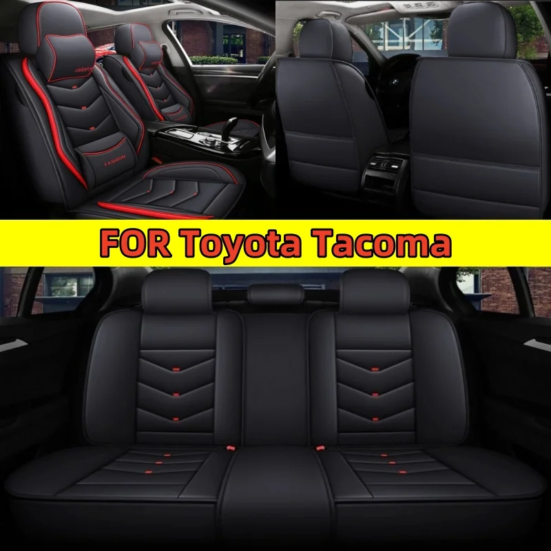 

FOR Toyota Tacoma Car seat cover PU leather luxury headrest waist comfortable full set 5-seat full wrap seat cover