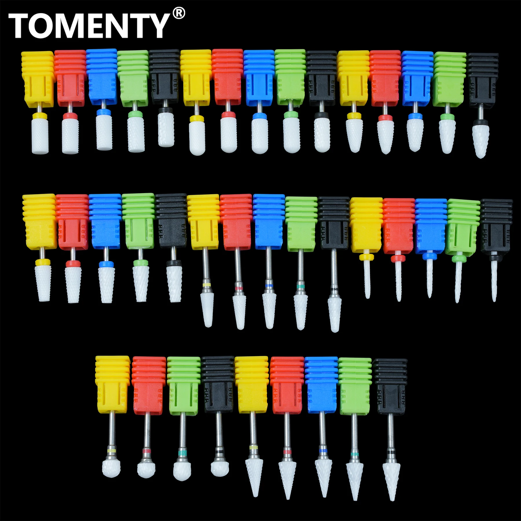 

Dental Ceramic Nail Drill Bits Set Milling Cutter for Electric Manicure Bit Flame Corn Files Pedicure Machine Polish Accesoires