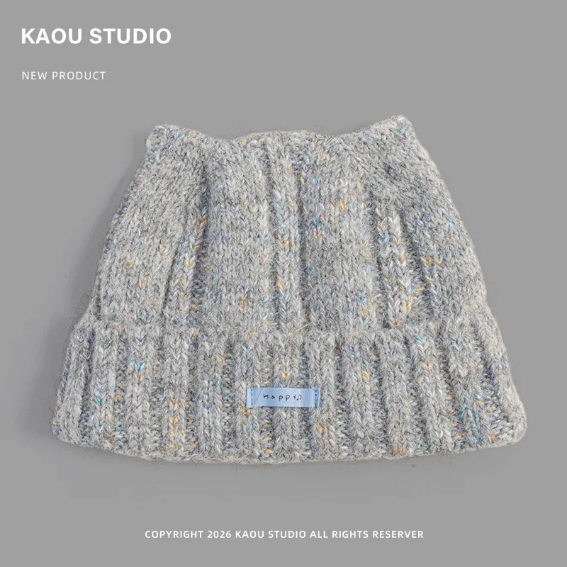 Koreanische Süße Strickmütze für Damen, Herbst und Winter, Warm, Mehrfarbig, Niedliche Katzenohren, Vielseitig Einsetzbar, Ohrenschutz für Radfahrer, Beanie-Mützen – Detail 8