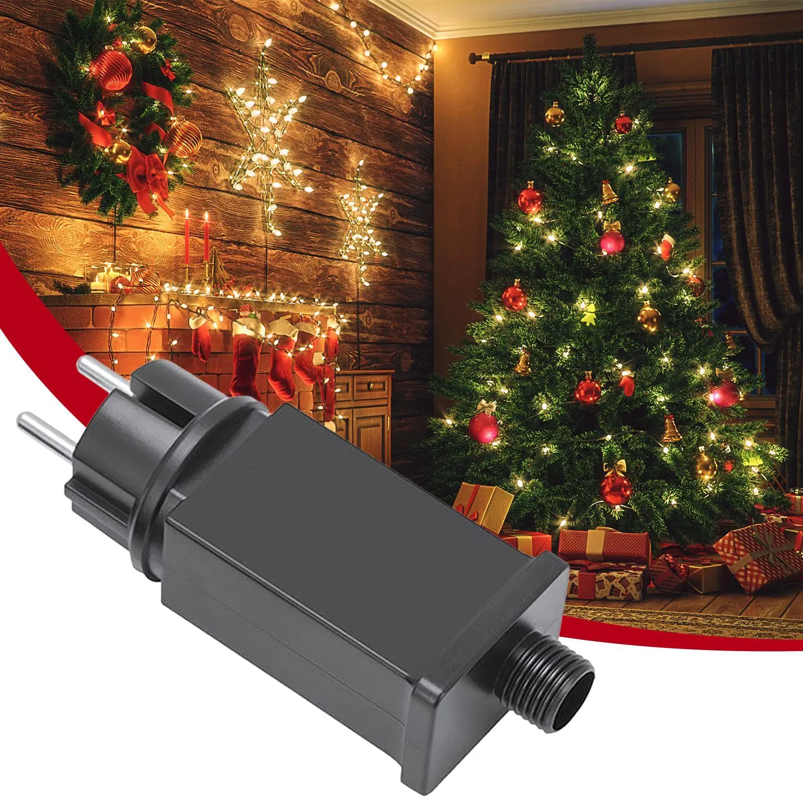 

LED Light Power Adapter 12V EU Plug Fairy Lights Power Adapter IP44 Waterproof Transformer for Inflatables Outdoor Decoration