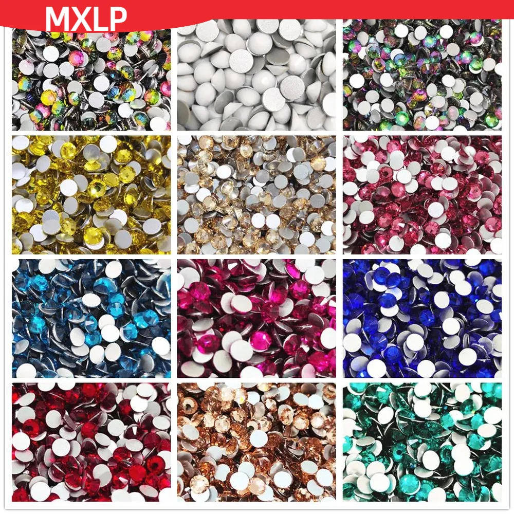 size ss3 ss5 ss8 ss16 ss30 Crystal Rhinestones Non Hot Fix Flat Back Strass & Fabric Garment rhinestones for nails Decorations