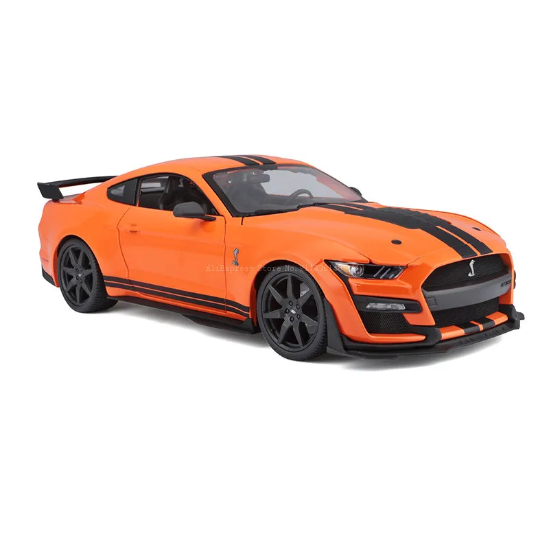 Maisto 1:18 2020 Ford Mustang Shelby GT500 orange Brand Alloy Car Model Static Die Casting Model Collection Gift Toy Gift Giving