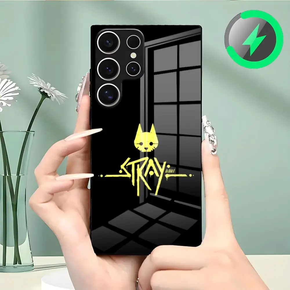 Game Stray Cat Phone Case For Samsung S26 S25 S24 S23 S22 S21 S20 Ultra Plus FE For Magsafe Glass Case