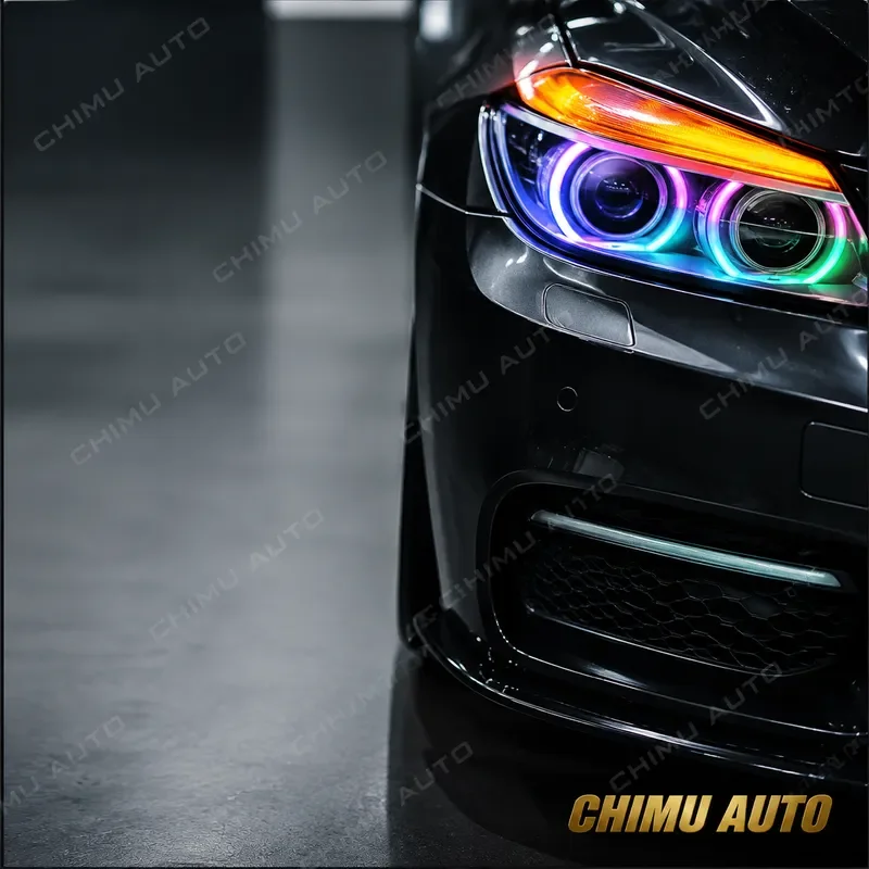 【CHIMU AUTO】 45cm 60cm Dual Color White Yellow LED Turn Signal Strip Daytime Running Light DRL Symphony Light Guide Belt for