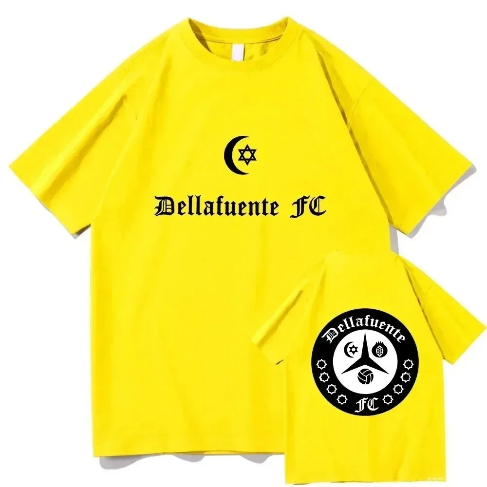 Dellafuente FC Cartoon T Shirt Manga Cotton T-shirt Summer Short Sleeve Sweatshirts Harajuku Fashion Clothes Unisex Sudaderas