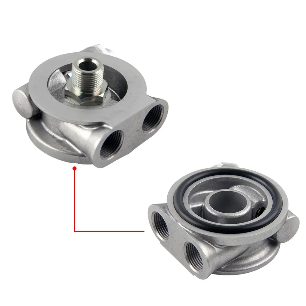 Aluminum AN8 AN10 Oil Cooler Sandwich Plate Filter Adapter Turbo Thermostat Oil Sender Adapter