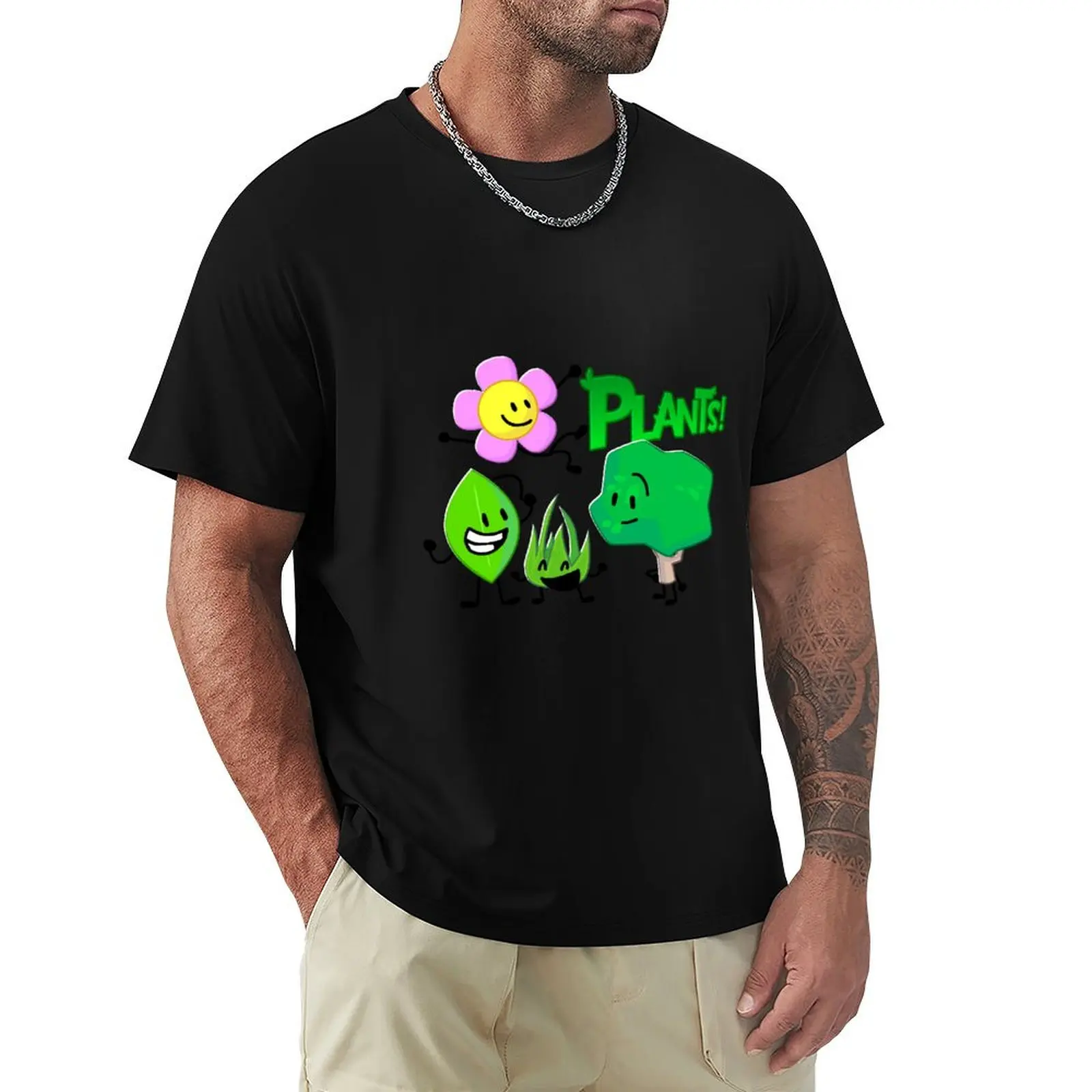 

BFDI Plant Characters T-Shirt plus sizes funny costumes anime figures mens designer t shirt