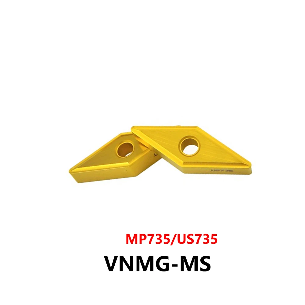 VNMG1604 Original VNMG 160404 160408 MS Carbide Inserts VNMG160404-MS VNMG160408-MS US735 MP735 Machine CNC Lathe Cutter Tools