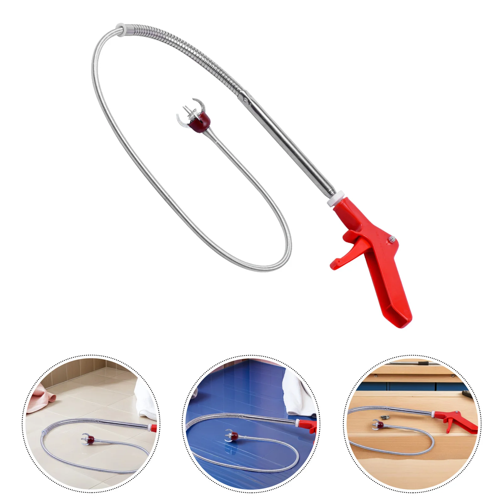 

51 Inch Toilet Snake Clog Remover 6 Foot Drain Cleaner Sticks Pipe Dredging Tool for Kitchen Sink Sewer Cleaning Household Tools