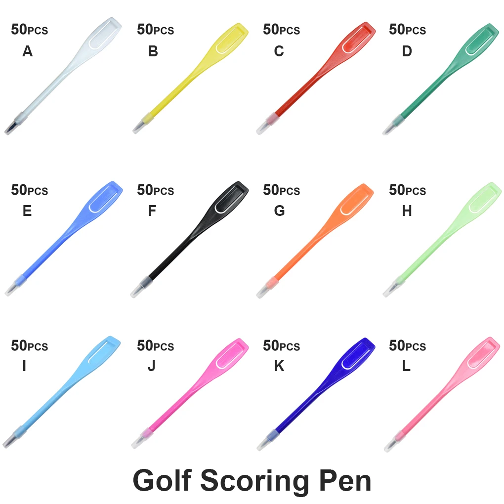 50 Pieces Golf Score Pen Marker Recording Pencils Tool Accessories