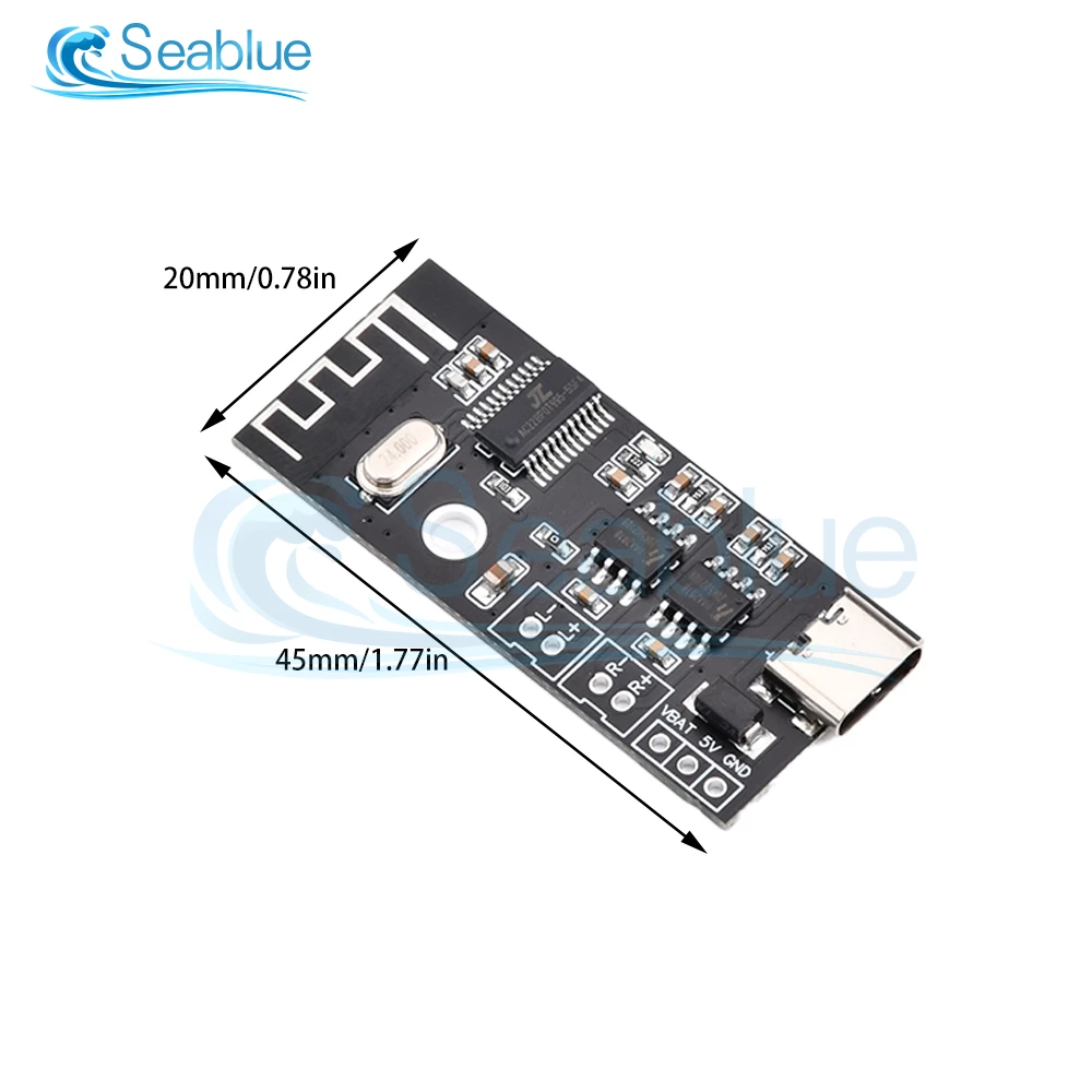 MH-MX38 Wireless Bluetooth Audio Module 5V Type C USB Stereo Audio 5W+5W Amplifier MP3 Lossless Decoder Receiver Board DIY Kit