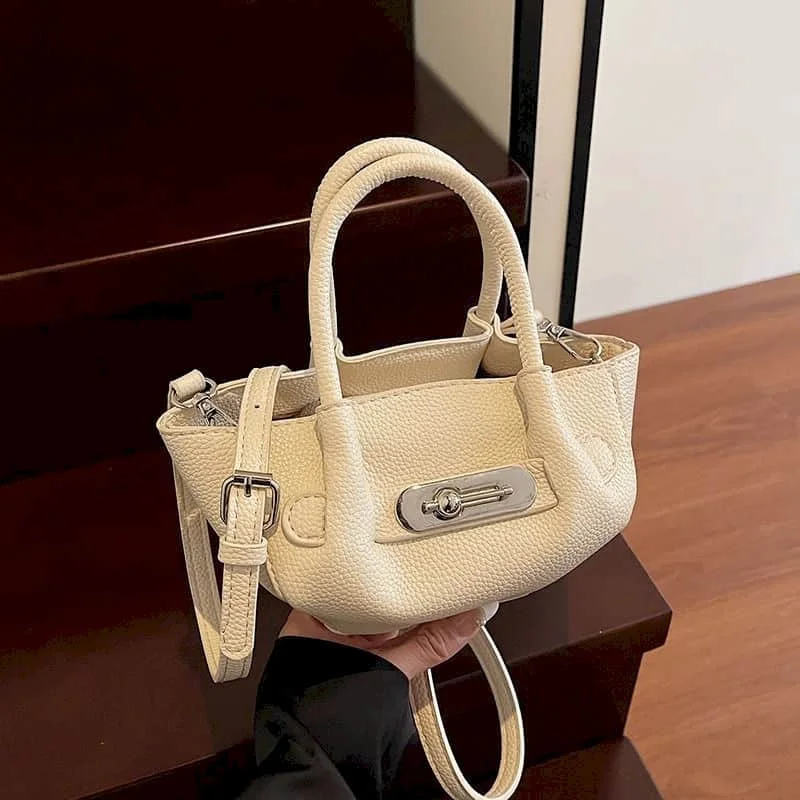 

Кожаные сумки через плечо для женщин, однотонные универсальные сумки в корейском стиле, роскошные офисные женские сумки-ведра высокого качества