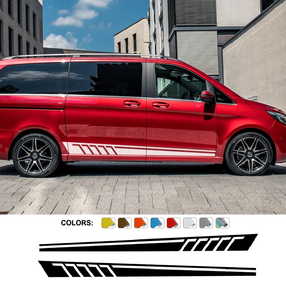 Car Side Door Stickers For Mercedes Benz Vito V Class W447 V260 Viano WV639 Vehicle Vinyl Decor Deacal Auto Tuning Accessories