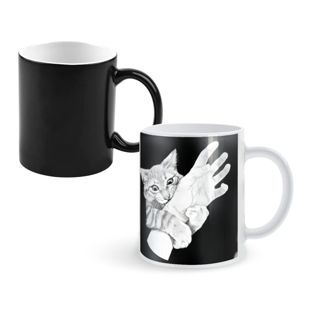 

Love BitesCoffee Mugs And Mug Creative Color Change Tea Cup Ceramic Milk Cups Novelty Gifts