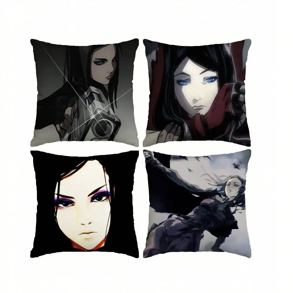 Suspense anime E-Ergo P-Proxy  Square Double-Sided printed Pillow Case Bedroom Bedside Pillow Sofa Cushion Cover