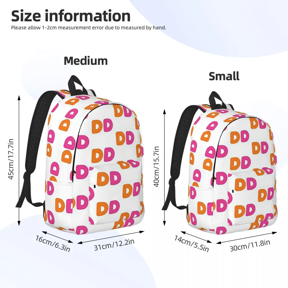I Love Dunkin Donuts Student Backpack School Bag Hiking Travel Daypack for Men Women Bookbag Shoulder Bags view 3