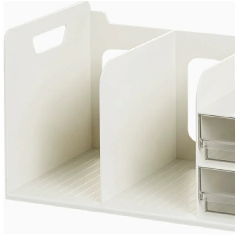 

A95Q-Bookstand Storage Rack With Drawers For Student Bookshelf Blocking Storage Box Book Stopper Desk Organizer Bookends
