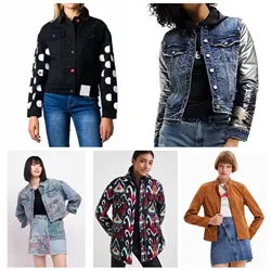 Foreign trade end order Spain small amount of heavy industry embroidered denim jacket