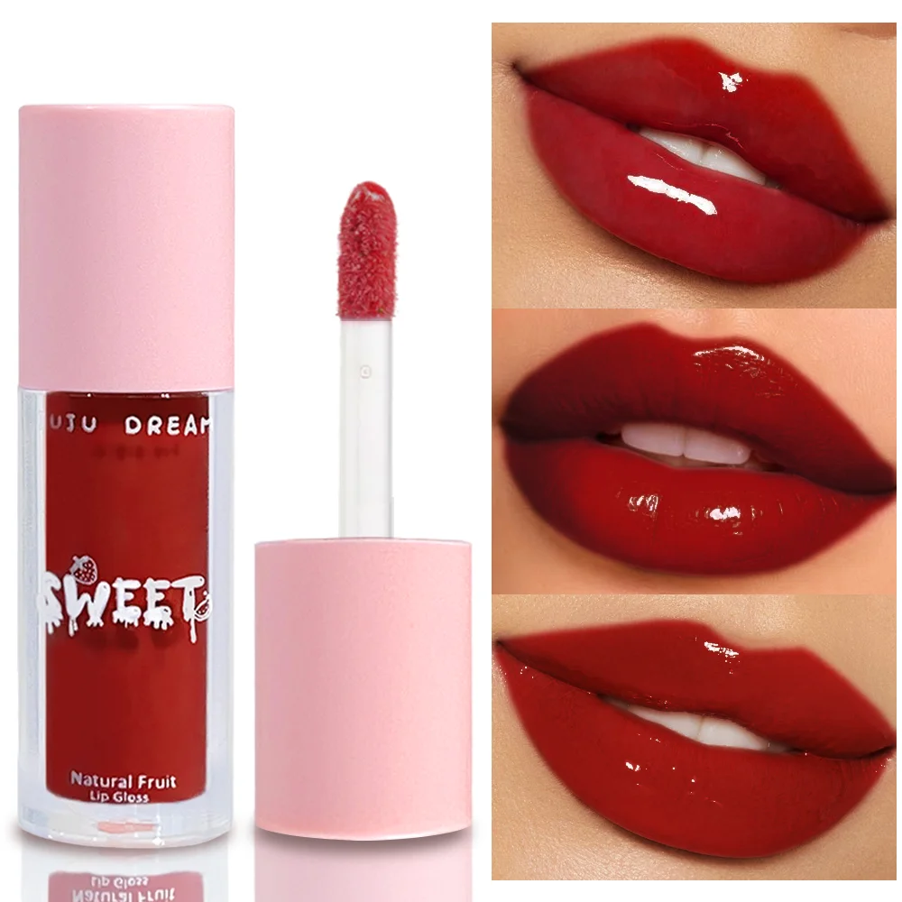 Glossy mirror lip gloss, nude lip gloss, moisturizing, brightening complexion, waterproof, long-lasting for a flawless finish