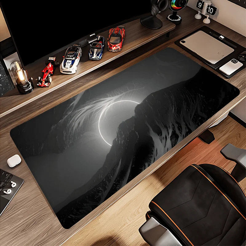 لوحة ماوس Solar Eclipse Mountain Landscape Gaming Keyboard Mat غير قابلة للانزلاق سرعة ملحقات الكمبيوتر المحمول حصيرة مكتبية كبيرة #1
