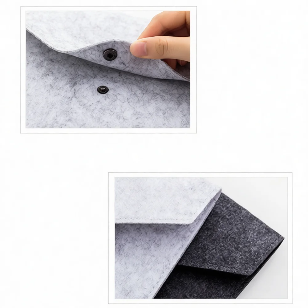 Felt Envelope Pouch Document Organizer Folder Case Stationery Holder For Office Academic Records Storage Protection