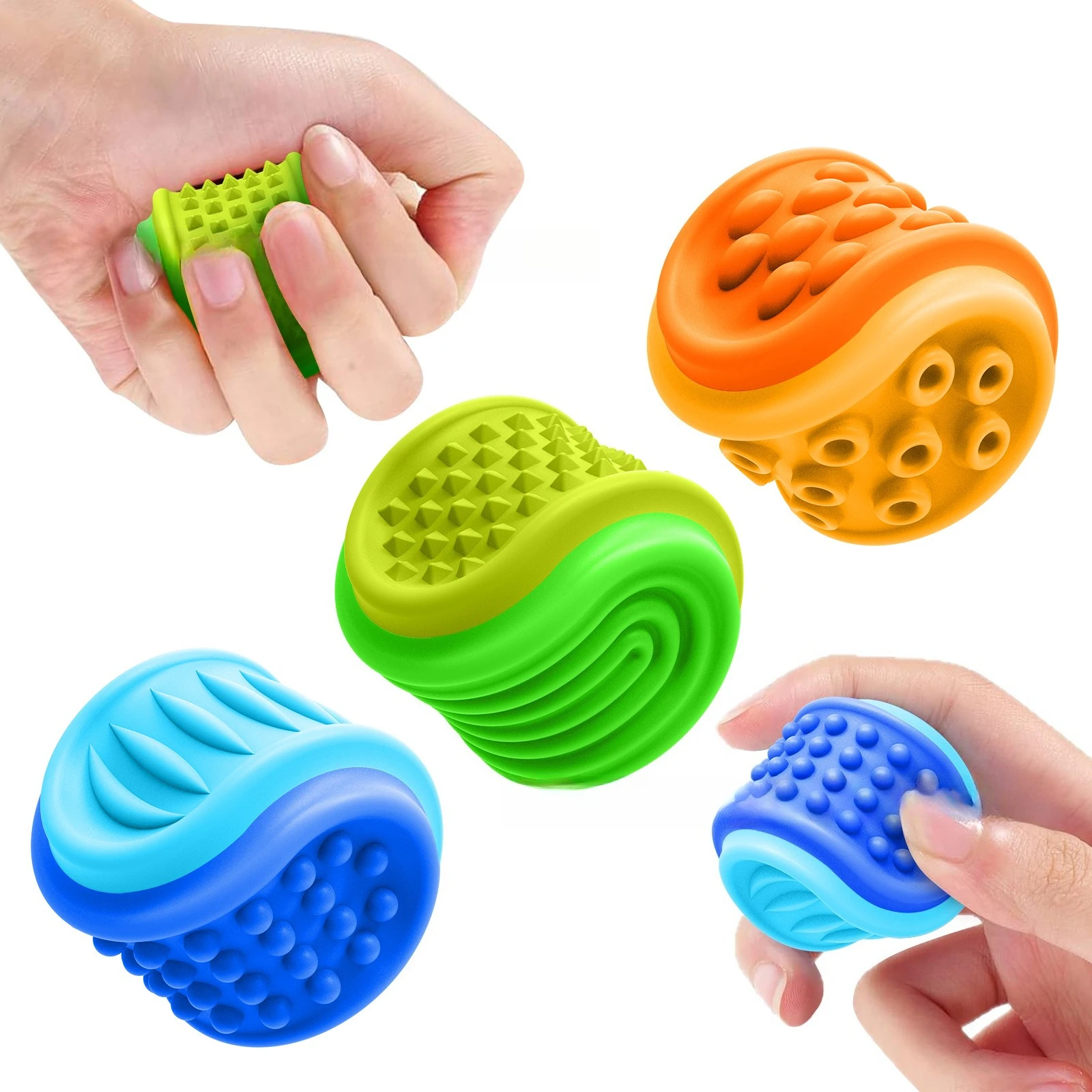 

Hot sale Trendy Fashion New Creative Silicone Sensory Stone Silicone Sensory Ball Texture Soothing Sensory