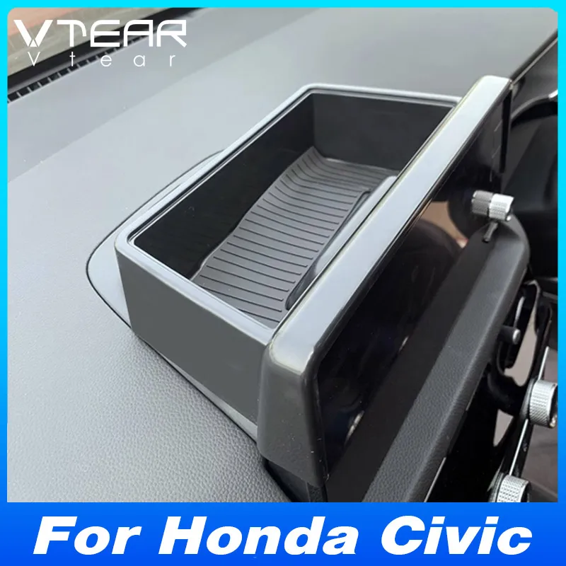 

Для 11 Honda Civic Fe 2022 2023 2024, аксессуары, центральное управление, навигационный экран, задний ящик для хранения, органайзер, лоток, контейнер