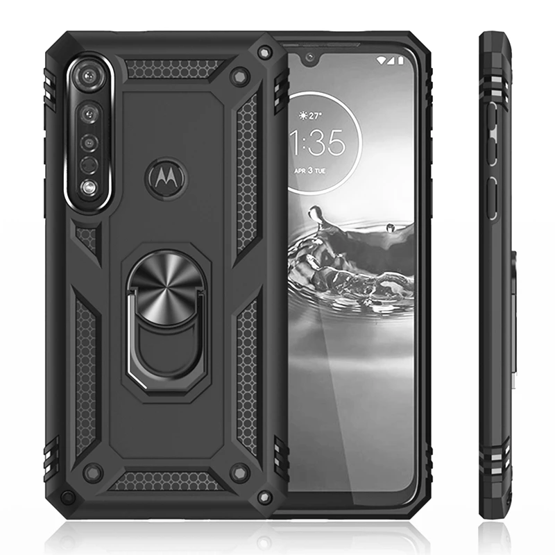 Hybrid Dual Layer Protective Cover for MOTOROLA MOTO G8 Plus E6 Plus G7 Power E5 Play One Zoom Vision Macro Action Z4 Case Capa