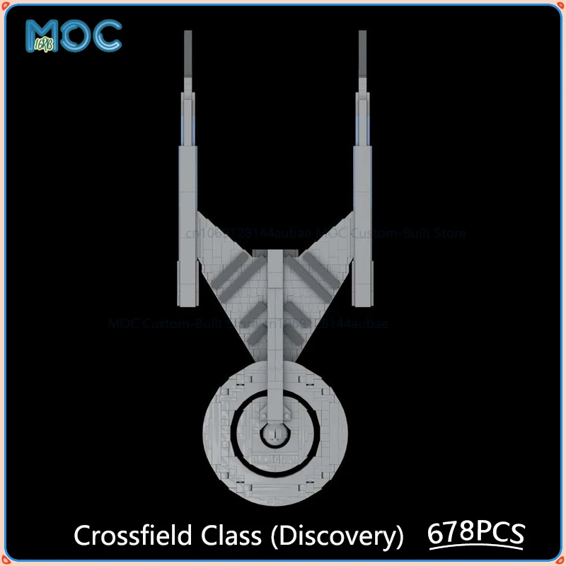 1:1500 Scale Crossfield Class (Discovery) Model MOC Building Blocks DIY Assemble Bricks Space Collection Xmas Toys Gifts 678PCS