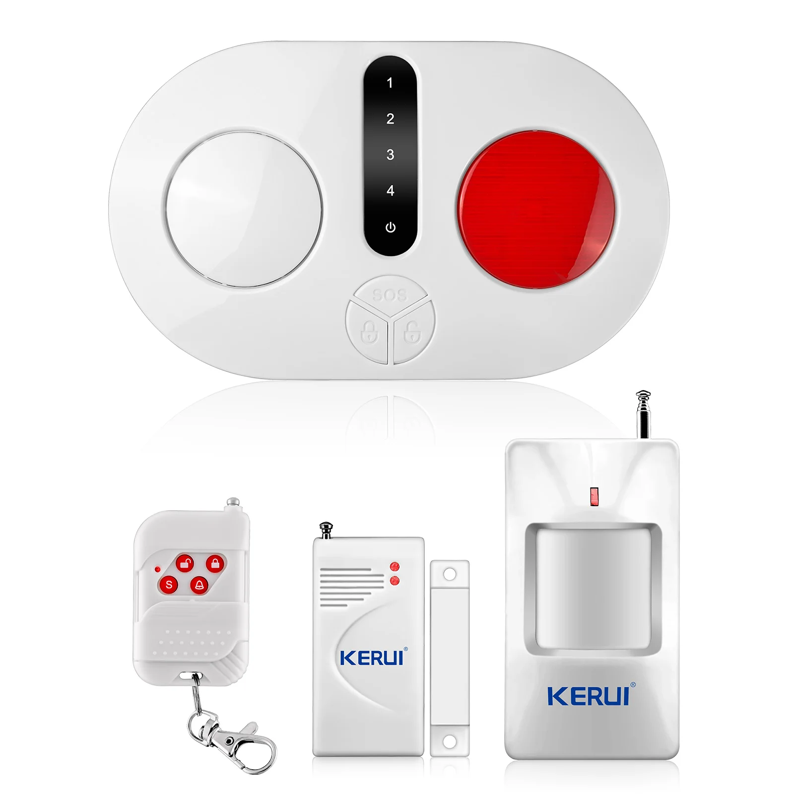 

KERUI X2 Беспроводная домашняя охранная сигнализация Охранная противоугонная система с PIR-детектором движения Датчик двери Пульт дистанционного управления
