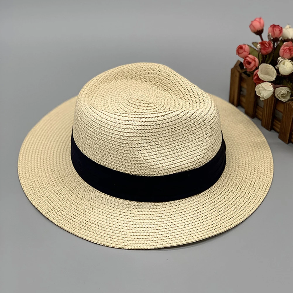 

Vintage Beach Sun For Women Summer Straw Wide Brim Uv Protection Lightweight Adjustable Travel Vacation Gift Durable Breathable