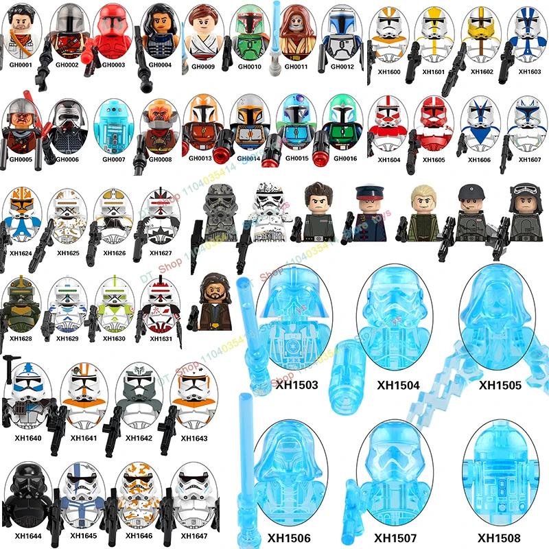 

Новые конструкторы-фигурки: Клон-солдаты, Дарт Вейдер, Рекс, Мандалорцы, Хан Соло. Игрушки-модели для детей.