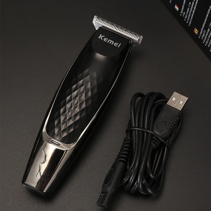 Kemei powerful electric hair trimmer oil head rechargeable hair clipper haircut machine engraving hairline USB charging KM-1951