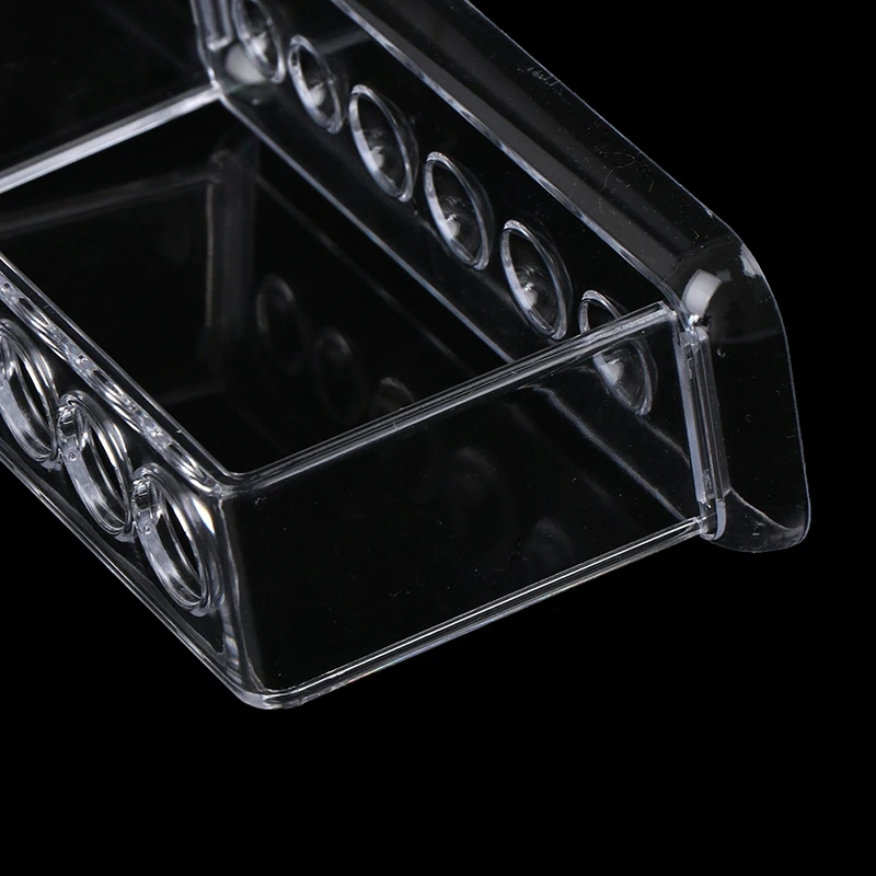 2X Plastic Clear Test Tube Rack 6 Holes Stand Lab Test Tube Stand Shelf School Supply Lab Equipment 16.7X8X3 Cm