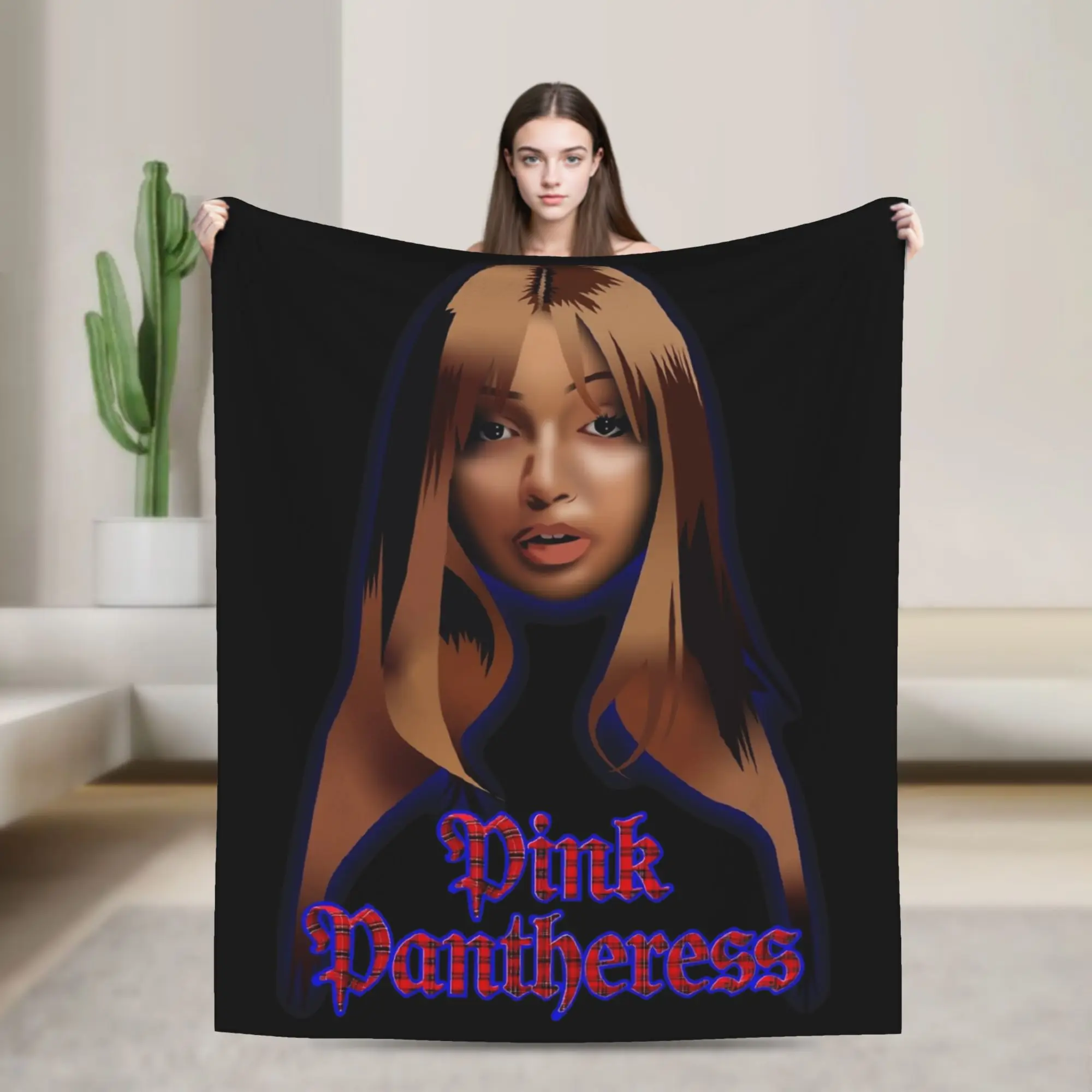 Singer Pink P-Pantheress Blanket Fleece All Season  Multi-function Soft Throw Blankets for Home Travel Quilt