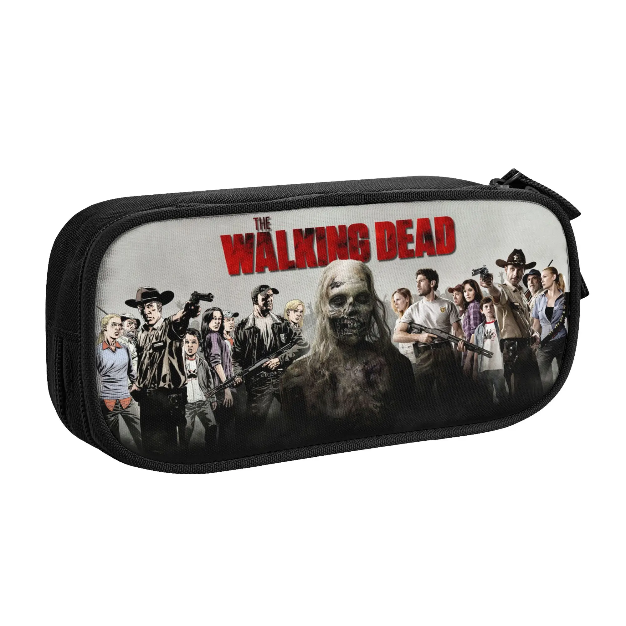 The Walking Dead Cute Pencil Cases Girls Boys Large Capacity Horror Zombie TV Show Pencil Bag Student School