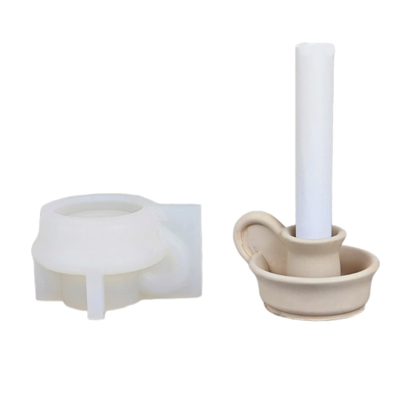 MXME Candlestick Silicone Mold Stand Mould Circular Cup Shaped Home Decor