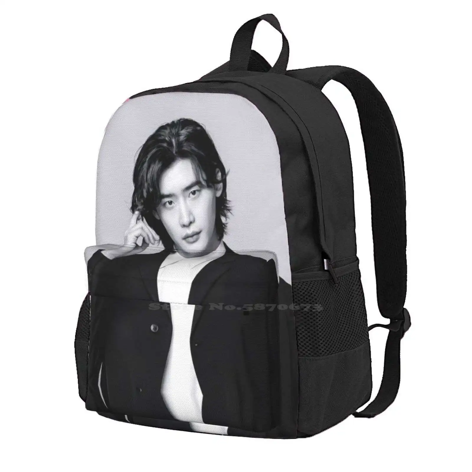 Lee Jong Suk ( Black And White ) 2022-3 Women Men Teens Laptop Travel School Bags While You Were Sleeping W Kdrama Korean Actor