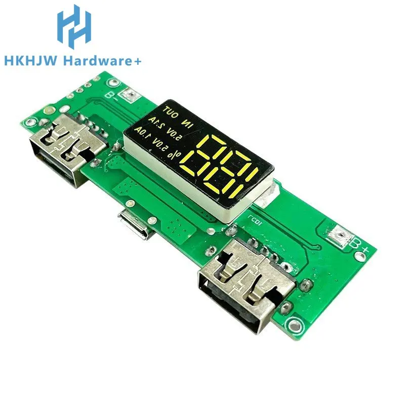 Lithium Battery Charger Board LED Dual USB 5V 2.4A Micro or Type-C USB Mobile Power Bank 18650 Charging Module