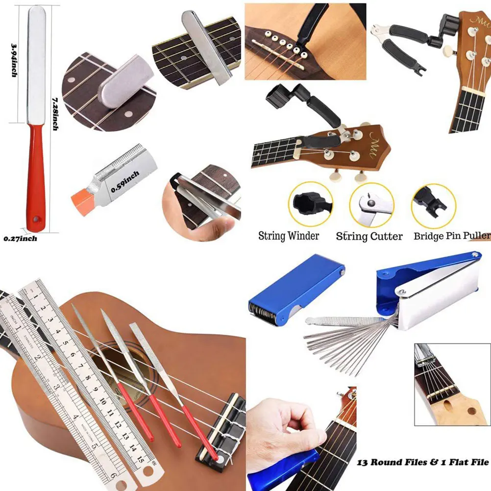 

Guitar Repair Tool Accesories Kits Clean Essential Repairing Metal Maintenance Cleaning Tools