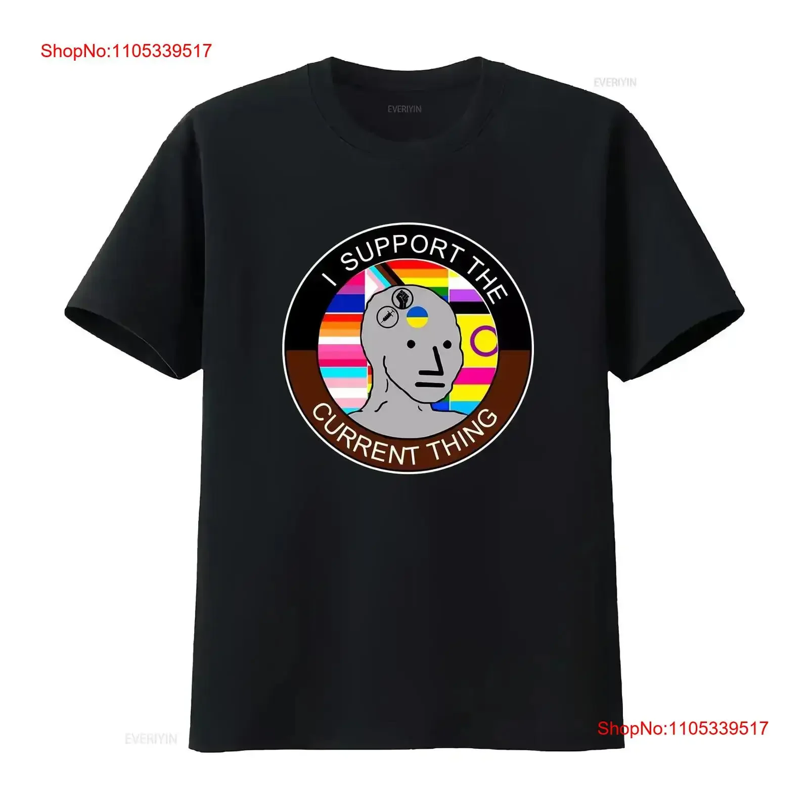 I Support The Current Thing Meme T-Shirt S 5XL Vintage Washed Streetwear Bequem weich atmungsaktiv lässig Stretchy Vintage
