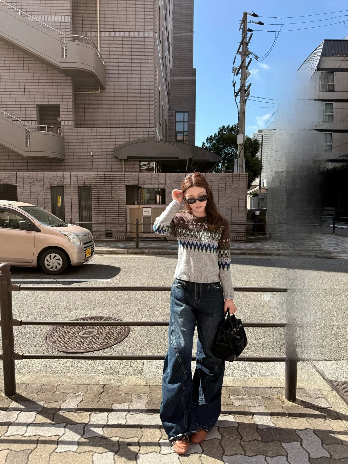 

Vintage High Waist Denim Jeans Women's Original Color Knife Structured 3D Decorative Loose Fit No Stretch Fall 2025