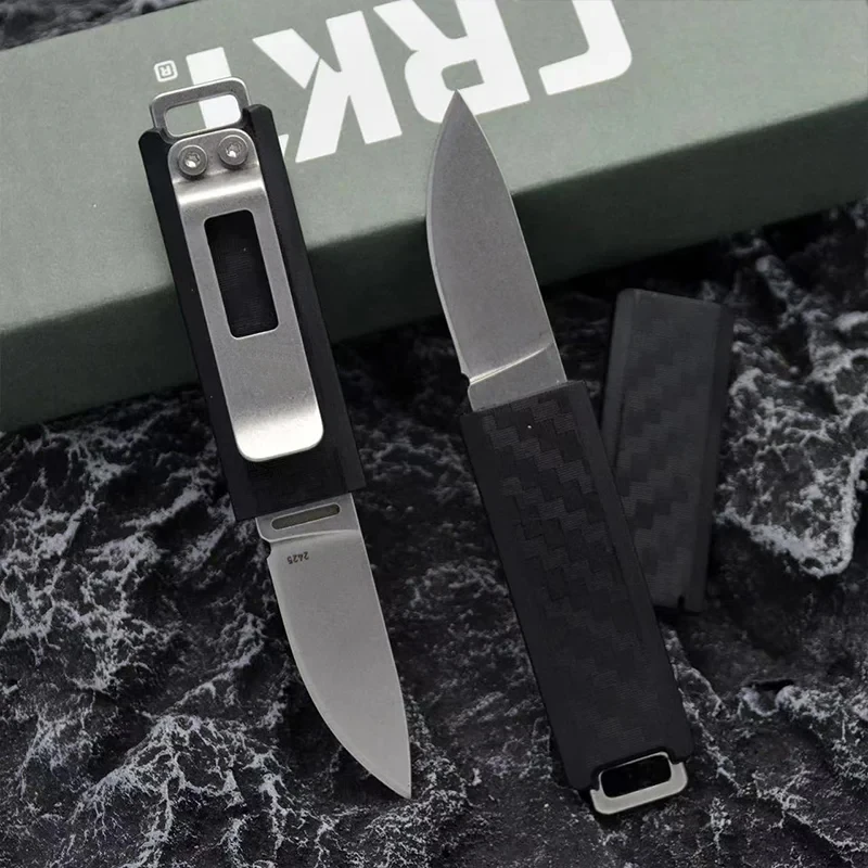 Mini Straight Knife Outdoor EDC Survival Equipment Emergency Tool Carbon Brazed Military Tactical Pocket Knife