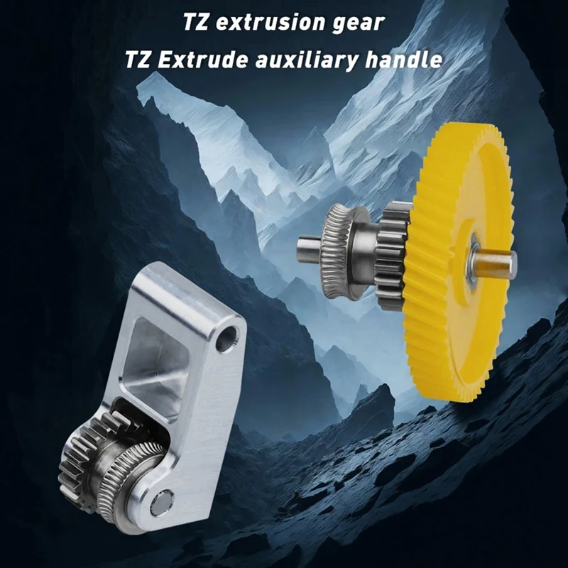 مجموعة تروس الطارد لطابعة Bambu Lab P1S P1P X1 Carbon X1C ثلاثية الأبعاد مطلية بالنيكل