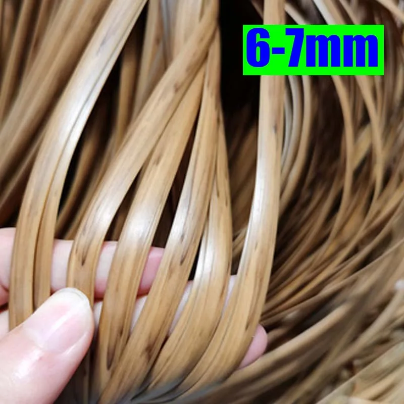 10 Meters Imitation Wood Color Plastic Rattan Handmade Weaving Material For Furniture Chair Table Repair Decoration