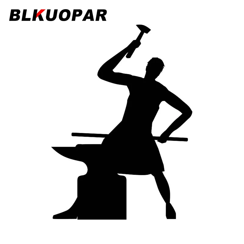 BLKUOPAR Iron Strike Motorcycle Decals Vinyl Car Stickers Scratch-Proof Waterproof Refrigerator Sunscreen Funny JDM Decoration