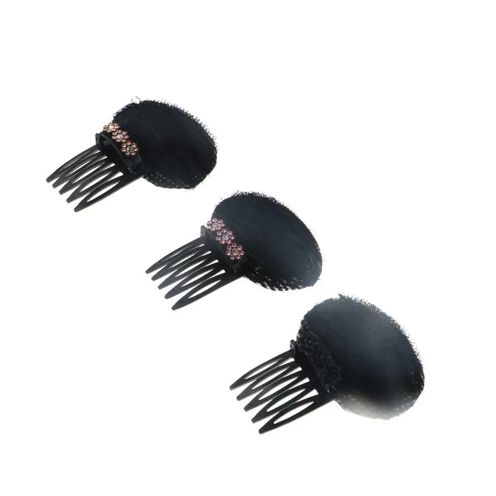 Pluffy Flower Puff Hair Head Cushion Invisible Sponge Hair Base Braid Hair Clip Bun Bump It Up Volume Hair Base Girl