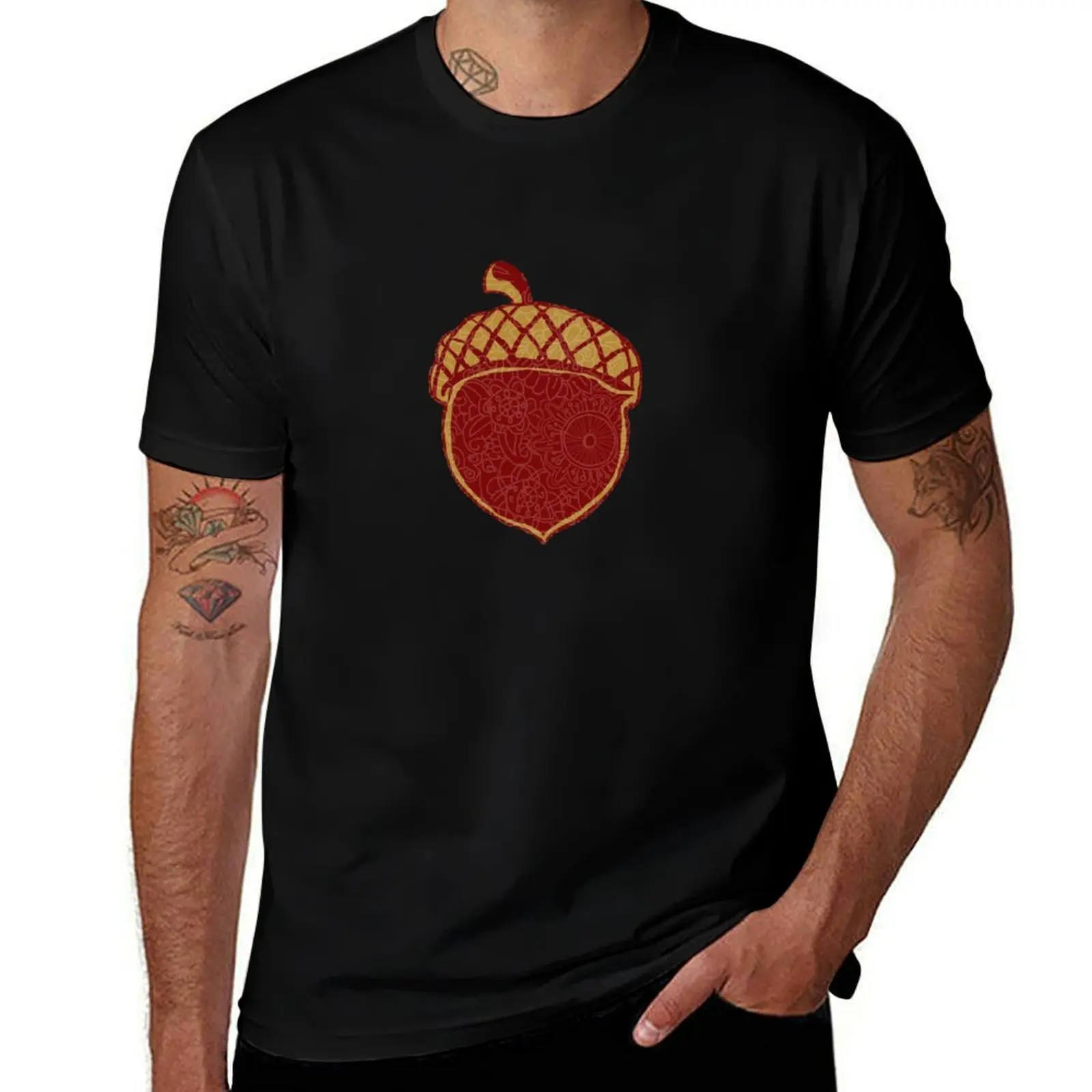 Patterned Acorn T-Shirt t shirts for man graphic funny T-Shirt