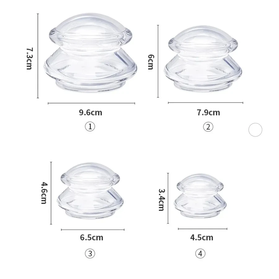 Silicone Massage Body Cups Slimming Ventouse Anti Cellulite Suction Cups Face Sucker Chinese Vacuum Cupping Therapy Massager Set